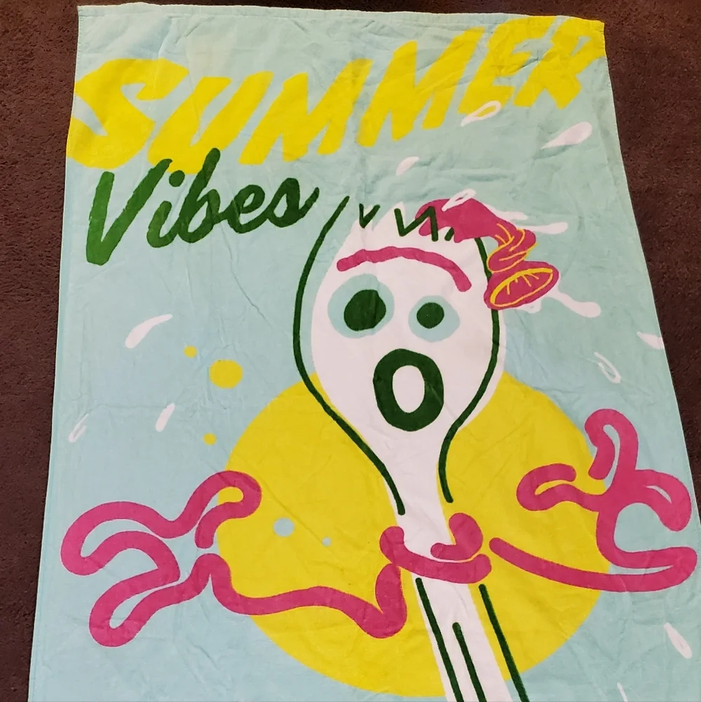 Disney Beach Towel Pixar Toy Story Forky  34 x 64 inches  Summer Vibes